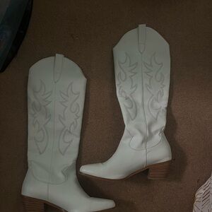 White cowboy boots